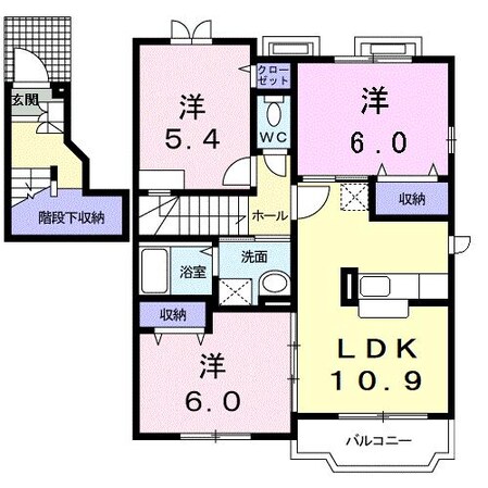 サンライズ柿谷　Ｃの物件間取画像